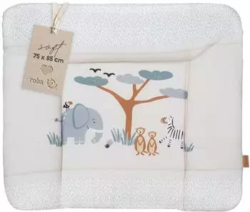 Roba Wickelauflage Savanna Friends PU-beschichtet, beige, 85x75cm (0817S286)