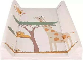 Sterntaler Keilwickelauflage Safari 50x70cm, Giraffe & L&ouml;we, beige (1042570)
