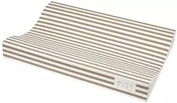 Meyco Baby Keilwickelauflage Stripe Taupe 50x70cm (294.253.31.01)