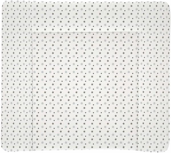 Träumeland Wickelauflage weiß mit grauen Sternen 75 x 85 cm - Gr. 75x85 cm