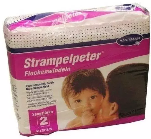 Hartmann Strampelpeter Flockenwindeln Saugstärke 2 (56 Stück)