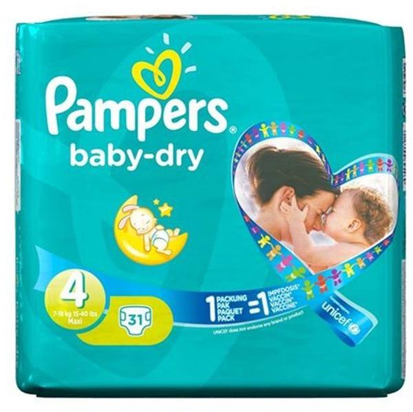Pampers Baby Dry Gr. 4 (7-18 kg) 31 St.