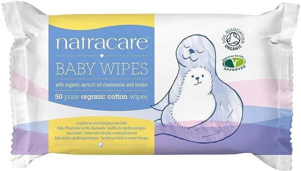 Natracare Baby Wipes (12 x 50 pk)