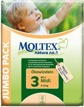 Moltex Öko Ökowindeln nature no.1 4-9 kg 80 Stück