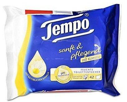 Tempo Feuchte Toilettentücher Sanft & Pflegend mit Kamille 42 Stück