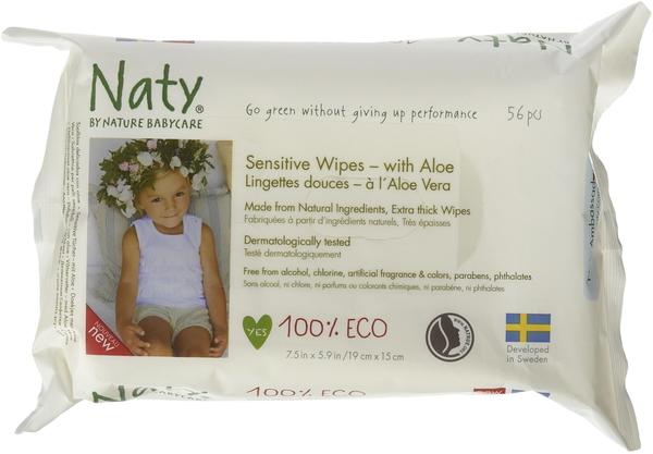 Naty Eco Feuchttücher Sensitive mit Aloe Vera, 56 Stück