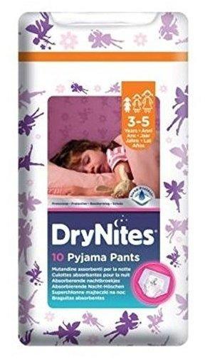 Huggies Drynites Pyjama Bettnässen Hosenmädchen 3-5 Jahre - 10 Hosen - Packung mit 2