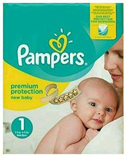 Pampers Babywindeln Größe 1 2 5 kg New Born 2x44 Windeln 1Karton