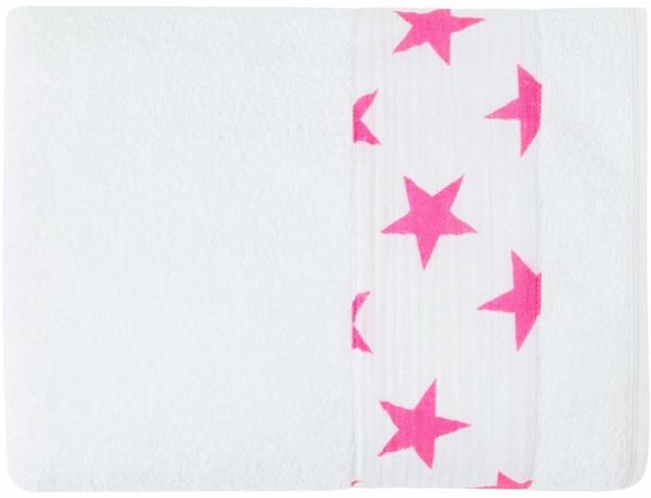 aden + anais 3123G Classic Toddler Towel - Star, fluro pink