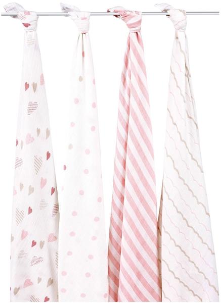 aden + anais Muslin Swaddle (Pack of 4) heart breaker