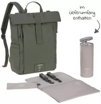 Lässig Wickelrucksack - Rolltop Up Backpack oliv