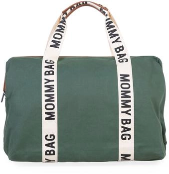 Childhome Wickeltasche Mommy Bag Signature Canvas Grün