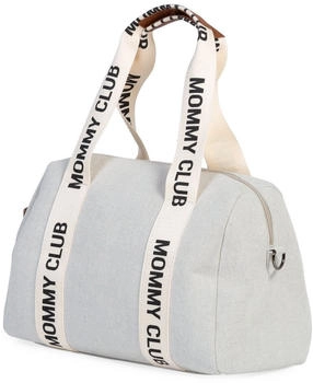Childhome Wickeltasche Mommy Club Signature Canvas Offwhite