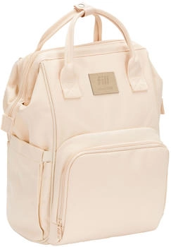 Fillikid Wickelrucksack Barcelona im modernen Design mit variablem Stauraum Sand Beige