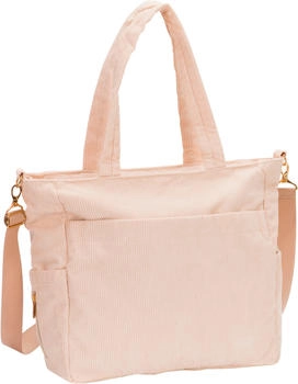 Fillikid Wickeltasche Cord mit Wickelunterlage, Kinderwagenaufhänger & Flaschenwärmer Sand
