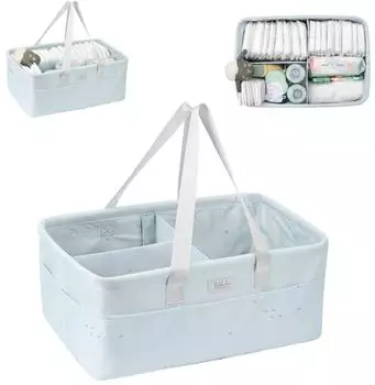 KIKKABOO Wickeltasche Windelorganizer faltbar, hellblau (31108060122)