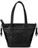 MOON V-Shape Bag Wickeltasche, schwarzes Leder