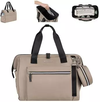 KIKKABOO Maxi Wickeltasche mit Wickelunterlage, braun (31108020108)