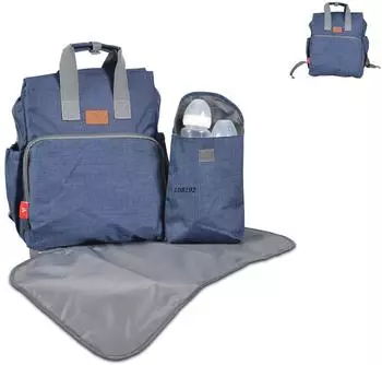 Moni Wickeltasche Lydia blau mit Wickelunterlage (108193)
