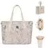 KIKKABOO Firenze Wickeltasche mit Wickelunterlage, Reißverschluss, Flaschentaschen, beige (31108020101)