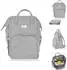 Lorelli Tina Wickeltasche Rucksack mit Wickelunterlage, grau (10040260001)