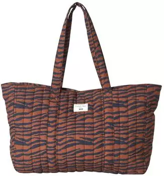 Vertbaudet Wickeltasche Merida aus Baumwoll-Popeline, mahagoni