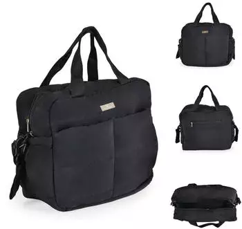Cangaroo Solana Wickeltasche mit Clips, Wickelunterlage, schwarz (112276)