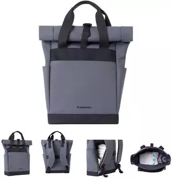 KIKKABOO Cerise Wickelrucksack wasserfest, grau (31108020096)