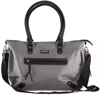 Kalencom Wickeltasche "Paris" grau mit Wickelauflage & Kinderwagen-Halterung