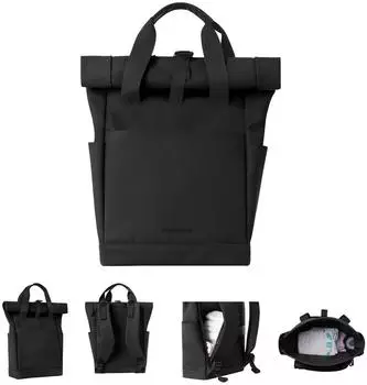 KIKKABOO Cerise Wickelrucksack wasserfest mit Wickelunterlage, schwarz (31108020095)