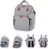 Chipolino Wickeltaschen-Rucksack mit Wickelunterlage, hellgrau (CHRAB0243AS)