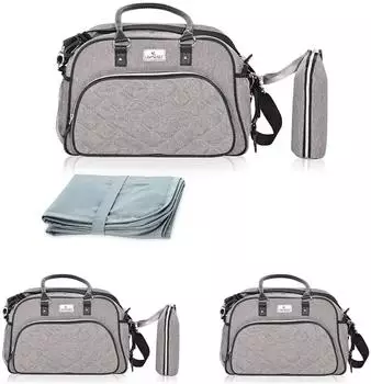 Lorelli Wickeltasche Viola wasserabweisend, grau (10040280001)