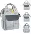 KIKKABOO Myla Wickelrucksack mit abnehmbarem Dino-Abzeichen, grau (31108020090)