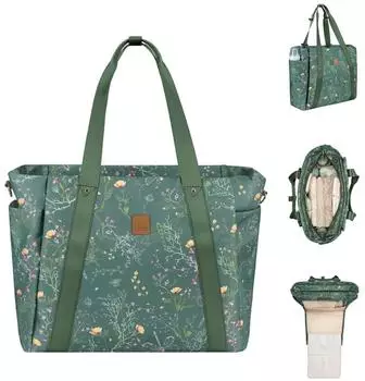 KIKKABOO Florence Wickeltasche mit Wickelunterlage, gr&uuml;n (31108020102)