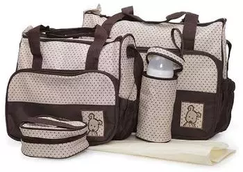 Moni Wickeltasche Stella mit Wickelunterlage und Isoliertasche, braun (103722)