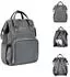 KIKKABOO Siena Wickeltasche Rucksack mit Wickelunterlage, dunkelgrau