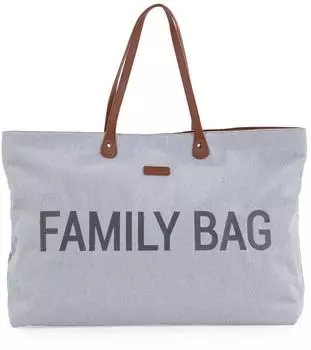 Childhome Family Bag Wickeltasche Canvas, grau