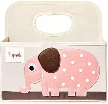 3 Sprouts Windel-Caddy Elefant, rosa