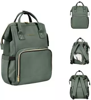 KIKKABOO Siena Wickelrucksack mit Wickelunterlage, tannengr&uuml;n (31108020115)