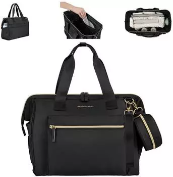 KIKKABOO Wickeltasche Maxi mit Wickelunterlage, schwarz (31108020106)