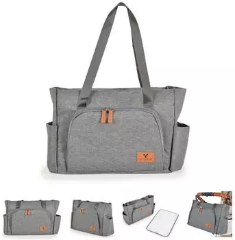 Cangaroo Wickeltasche Keily mit Henkel, Wickelunterlage, grau (109991)