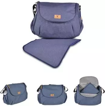 Cangaroo Naomi Wickeltasche mit Wickelunterlage, verstellbarem Gurt, blau (108363)