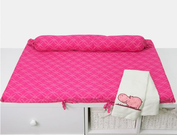 ToTs Wickelmatte Joy Hippo, pink 80x58x4cm - Gr. 100x80 cm