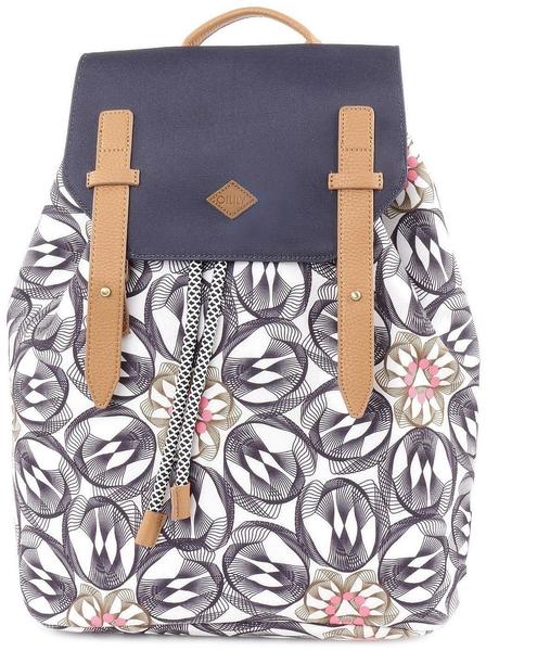 Oilily Flower Swirl Backpack Charcoal