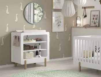 Vipack Smile Wickelkommode 3 F&auml;cher MDF wei&szlig; lackiert 88x95,3x54,4cm (88463920-0)