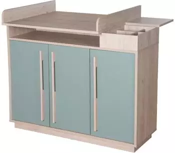 Roba Selva Wickelkommode 3 Türen, schilfgrün, Holz