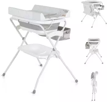 Cangaroo Como Babybadewanne & Wickeltisch, faltbar, grau (112232)
