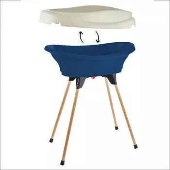 Thermobaby Vasco baby bath and changing table blue