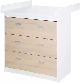 Roba Gabriella Wickelkommode bicolor, 3 Schubladen, abnehmbarer Wickelaufsatz