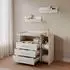 Livinity Torino Wickelkommode weiß/Goldkraft Eiche, 3 Schubladen (58765)